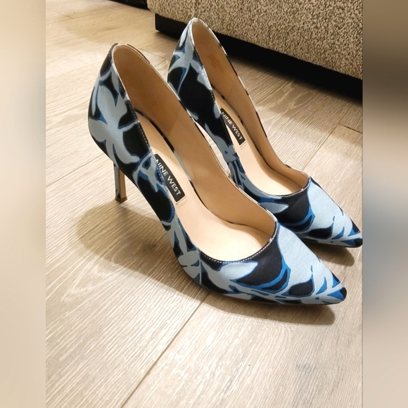 Nine West | Emmala 2 | 3 Tone Blue | Pointed Toe Heels | Size 6 M - Picture 6 of 10